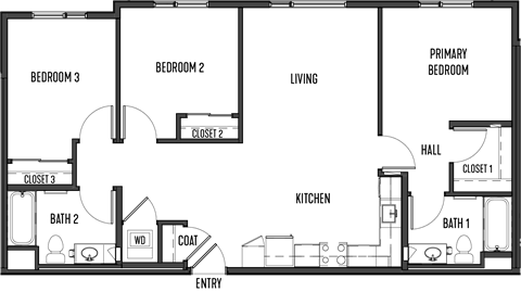 a floor plan of a house with a bedroom and a living room